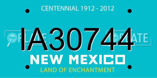 IA30744 New Mexico License Plate