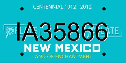 IA35866 New Mexico License Plate
