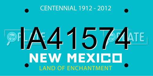 IA41574 New Mexico License Plate