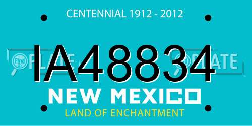 IA48834 New Mexico License Plate
