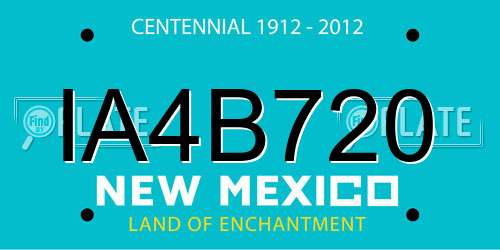 IA4B720 New Mexico License Plate