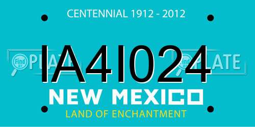IA4I024 New Mexico License Plate