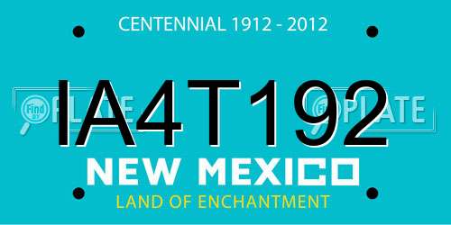 IA4T192 New Mexico License Plate