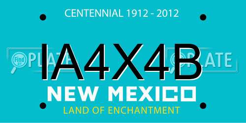 IA4X4B New Mexico License Plate