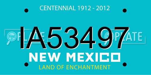 IA53497 New Mexico License Plate
