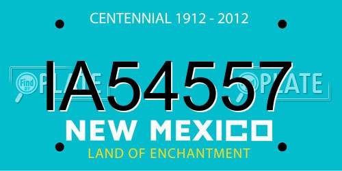 IA54557 New Mexico License Plate