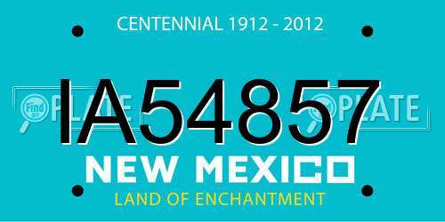 IA54857 New Mexico License Plate
