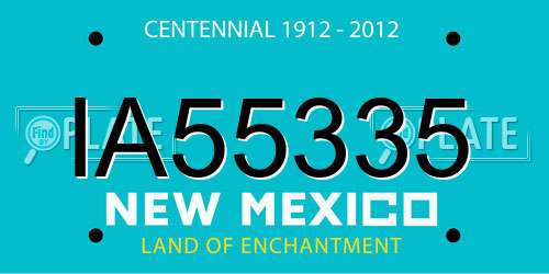 IA55335 New Mexico License Plate