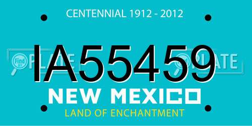 IA55459 New Mexico License Plate