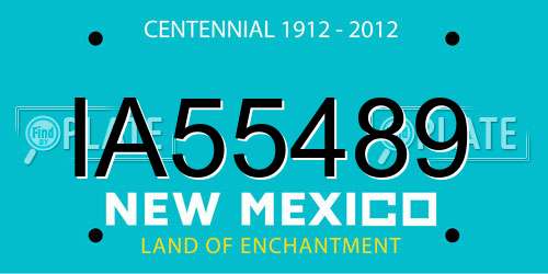 IA55489 New Mexico License Plate