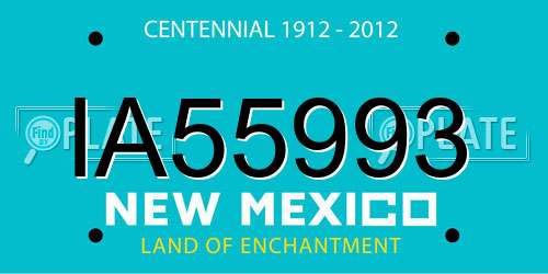 IA55993 New Mexico License Plate