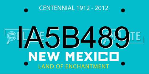 IA5B489 New Mexico License Plate