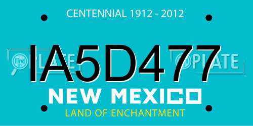 IA5D477 New Mexico License Plate