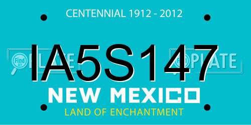 IA5S147 New Mexico License Plate