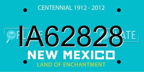 IA62828 New Mexico License Plate