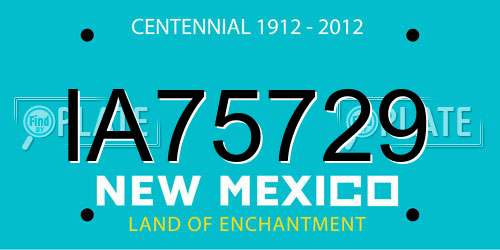 IA75729 New Mexico License Plate