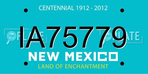 IA75779 New Mexico License Plate
