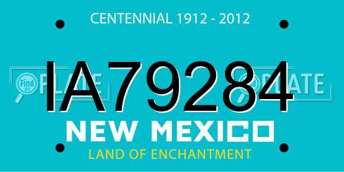 IA79284 New Mexico License Plate