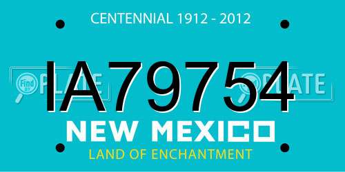 IA79754 New Mexico License Plate