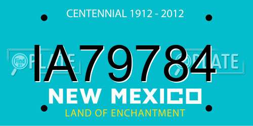 IA79784 New Mexico License Plate