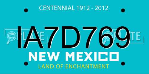 IA7D769 New Mexico License Plate