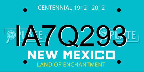 IA7Q293 New Mexico License Plate