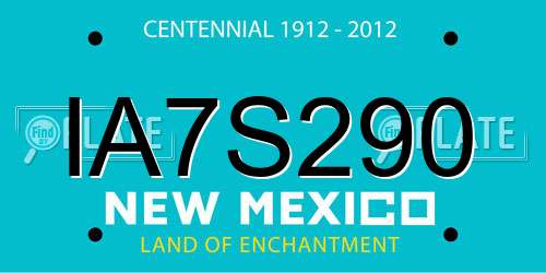 IA7S290 New Mexico License Plate
