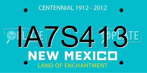 IA7S413 New Mexico License Plate