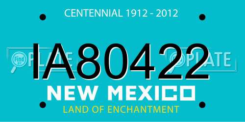 IA80422 New Mexico License Plate
