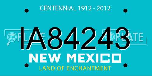 IA84243 New Mexico License Plate