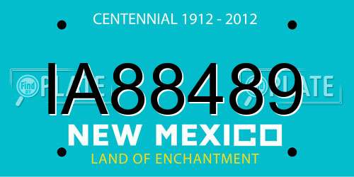 IA88489 New Mexico License Plate