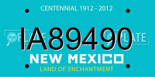 IA89490 New Mexico License Plate