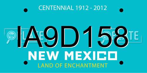 IA9D158 New Mexico License Plate