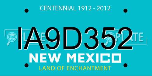 IA9D352 New Mexico License Plate