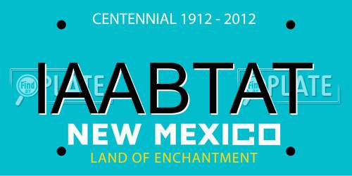 IAABTAT New Mexico License Plate
