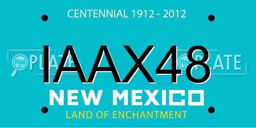 IAAX48 New Mexico License Plate