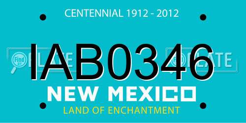 IAB0346 New Mexico License Plate