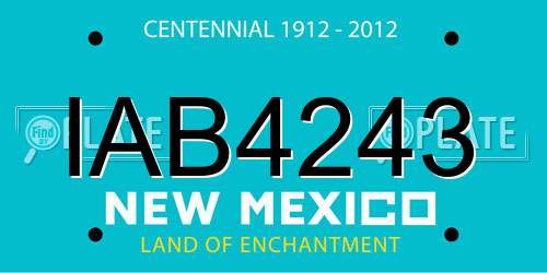 IAB4243 New Mexico License Plate
