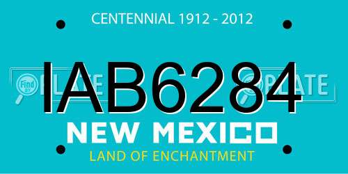 IAB6284 New Mexico License Plate