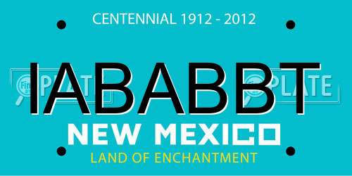 IABABBT New Mexico License Plate