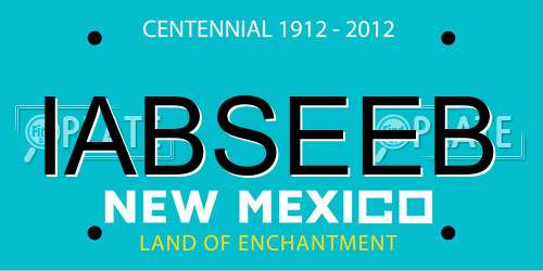 IABSEEB New Mexico License Plate