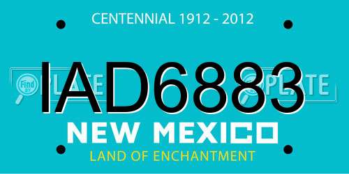 IAD6883 New Mexico License Plate