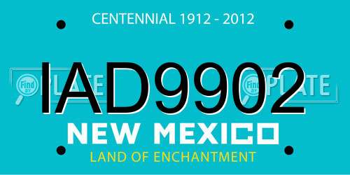 IAD9902 New Mexico License Plate