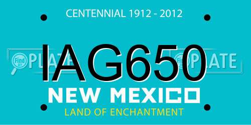 IAG650 New Mexico License Plate