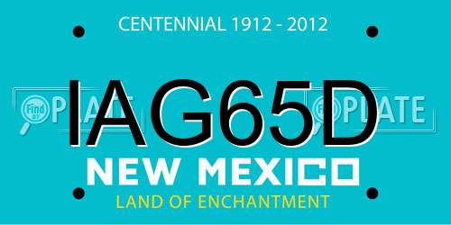 IAG65D New Mexico License Plate