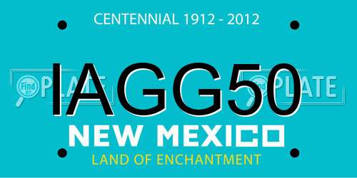 IAGG50 New Mexico License Plate