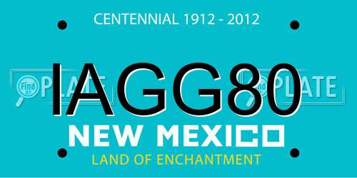 IAGG80 New Mexico License Plate