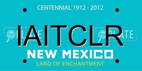 IAITCLR New Mexico License Plate
