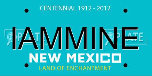 IAMMINE New Mexico License Plate
