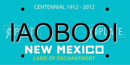 IAOBOOI New Mexico License Plate